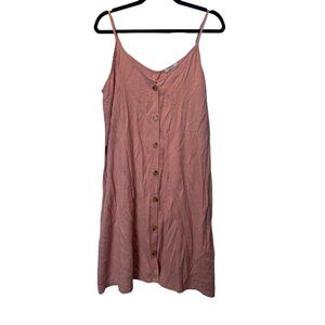 Soteer Pink Button-Front Sundress Size XL